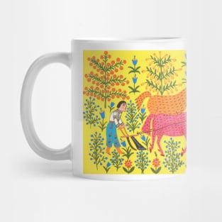 Maria Primachenko - by beloved plows the field 1983 Mug